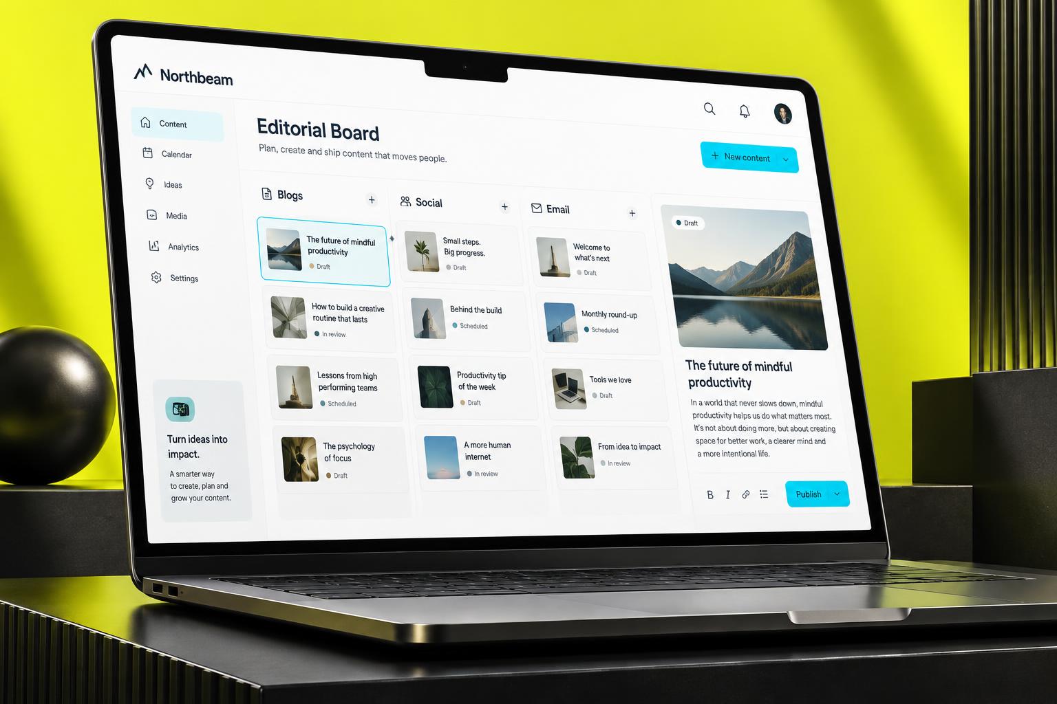 Northbeam SaaS Content Engine sample mockup